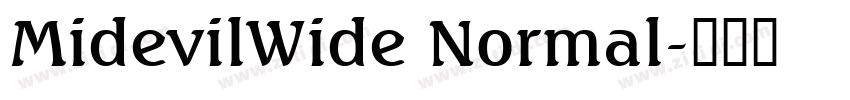 MidevilWide Normal字体转换